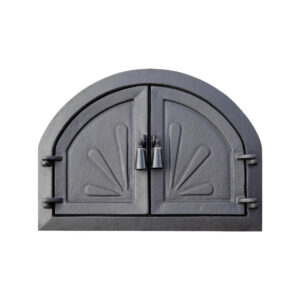 Ușă din fontă BARBEQUE fără sticlă, 2 deschideri, 550x420 mm