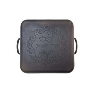 Tigaie grill din fontă cu 2 mânere 35x35x4cm | cod produs: T309