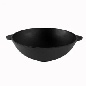 Tigaie fontă WOK cu 2 mânere 3.7L 28x10cm cod produs W28