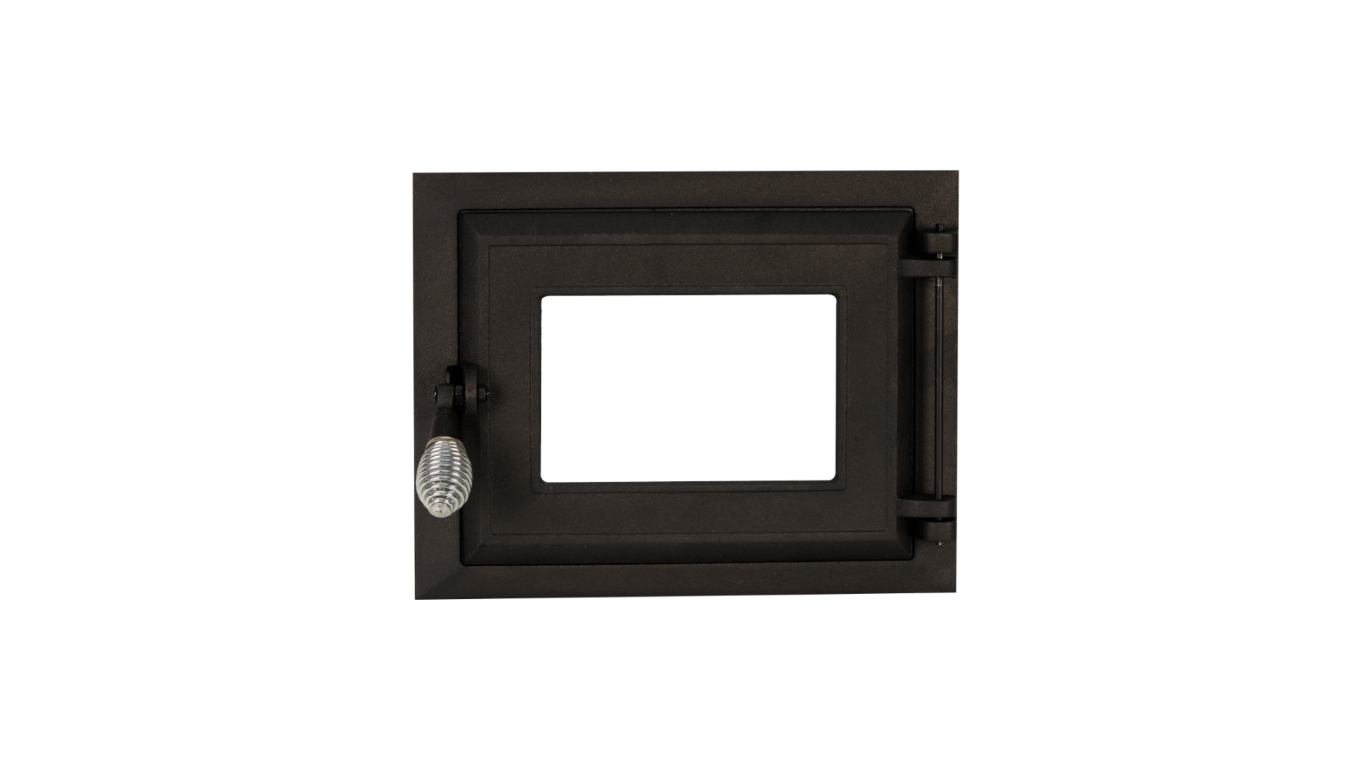 Ușă din fontă cu geam pentru cuptor / role / sobă tradițională – 325×255 mm
